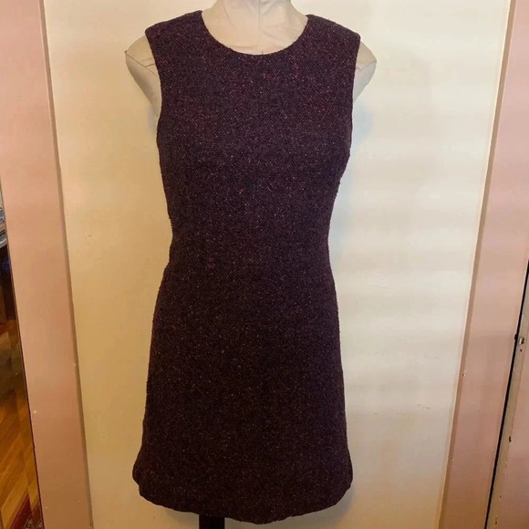 THEORY EUC Purple Tweed Franita Sheath Dress Varro - Picture 5 of 8